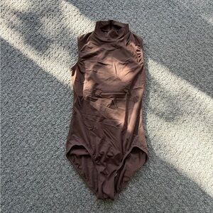 Brown Sleeveless Leotard Weissmen